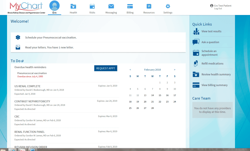 Acumen Nephrology Patient Portal
