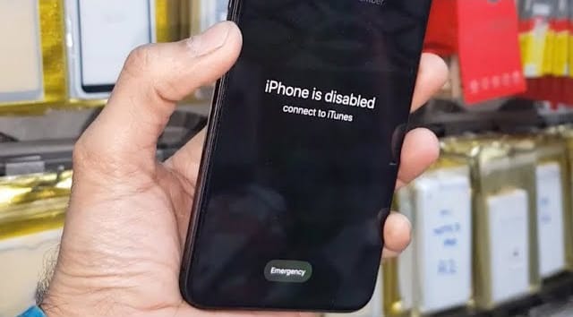 iphone disabled connect to itunes issue