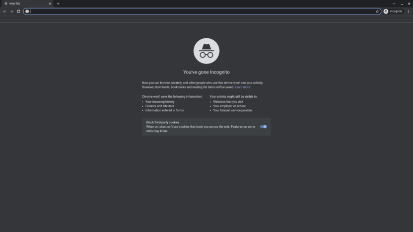 browsing incognito