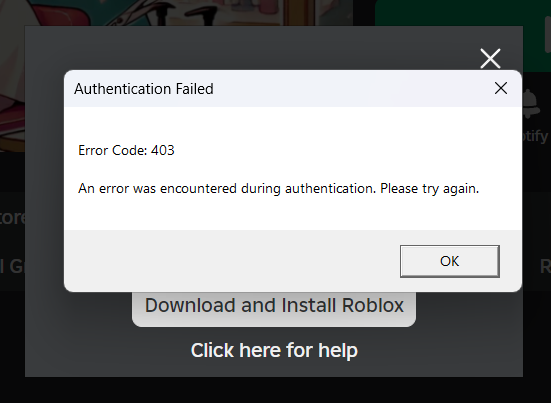 roblox Error Code 403