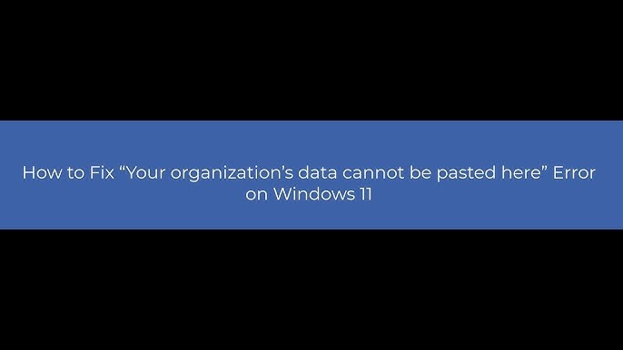your organization's data cannot be pasted here